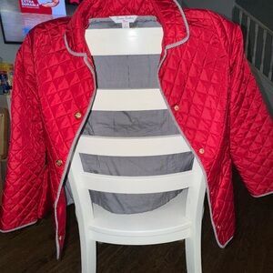 Brooks Brother Fleece sz Large Women’s Red Jacket/Blazer